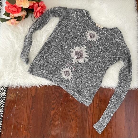 Hollister Grey Lightweight Geo Sweater - Picture 1 of 5